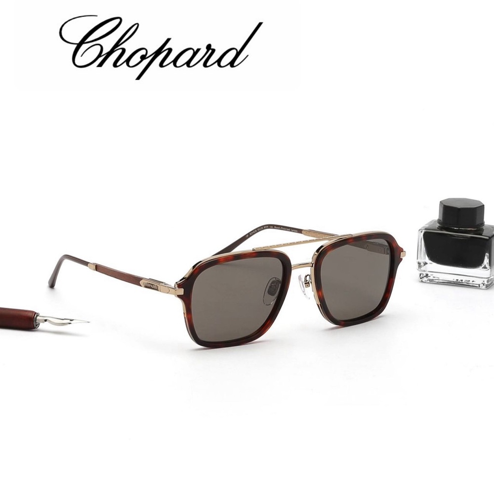 Chopard SCHG36 8FFP Sunglasses Titanium Men's